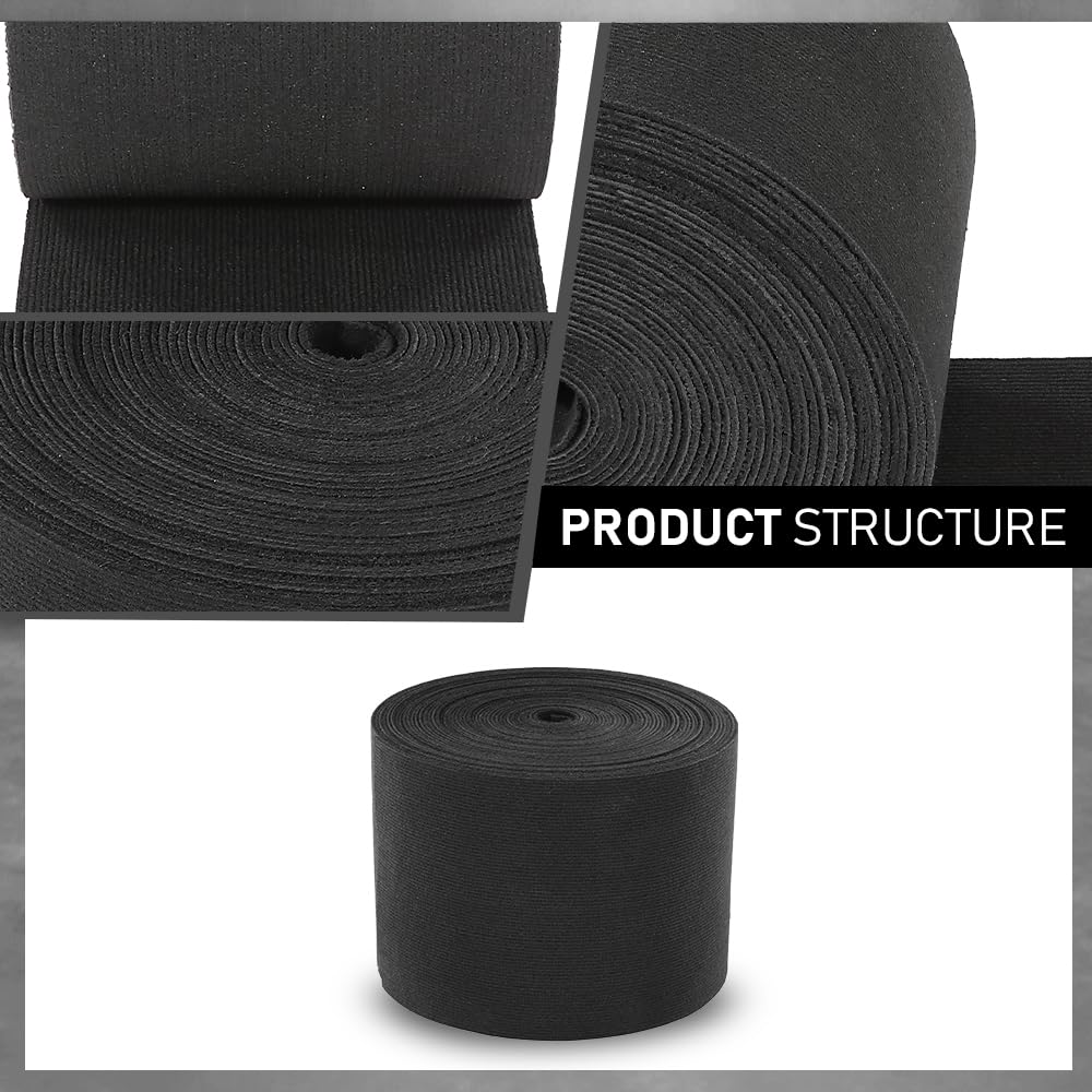 G-PLUS 12" x 100ft Ribbed Bunk Carpet Marine Boat Trailer Runners Outdoor Fit for Boat Trailer Runners Black