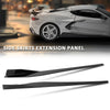 G-PLUS Side Skirts Extension Panel Lip Compatible with Chevy Corvette C8 Stingray Z51 2-Door 2020-2023 Gloss Black