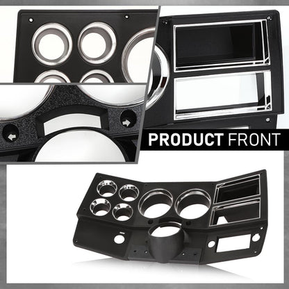 G-PLUS Dash Bezel W/Lower Column Cover with Storage Box Compatible with Chevy GMC Truck Blazer Suburban 1984-1987 without A/C & Wiper Switch Hole Black