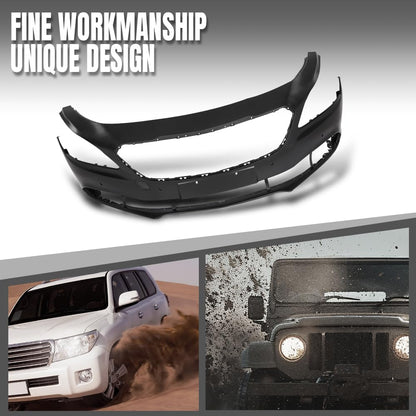 G-PLUS Front Bumper Cover Primed Compatible with Buick Lacrosse 2017 2018 2019 (with Park Assist Holes) 26243327, 26216473, 26686231, GM1000A17, Black