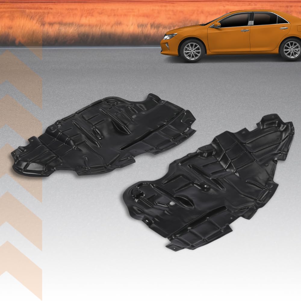 G-PLUS Right & Left Side Under Cover Engine Splash Shield Fit Toyota Camry Special Edition 2016 Fit Toyota Camry 2015 2016 2017 TO1228205, TO1228204,5144106220, 5144206210 Black