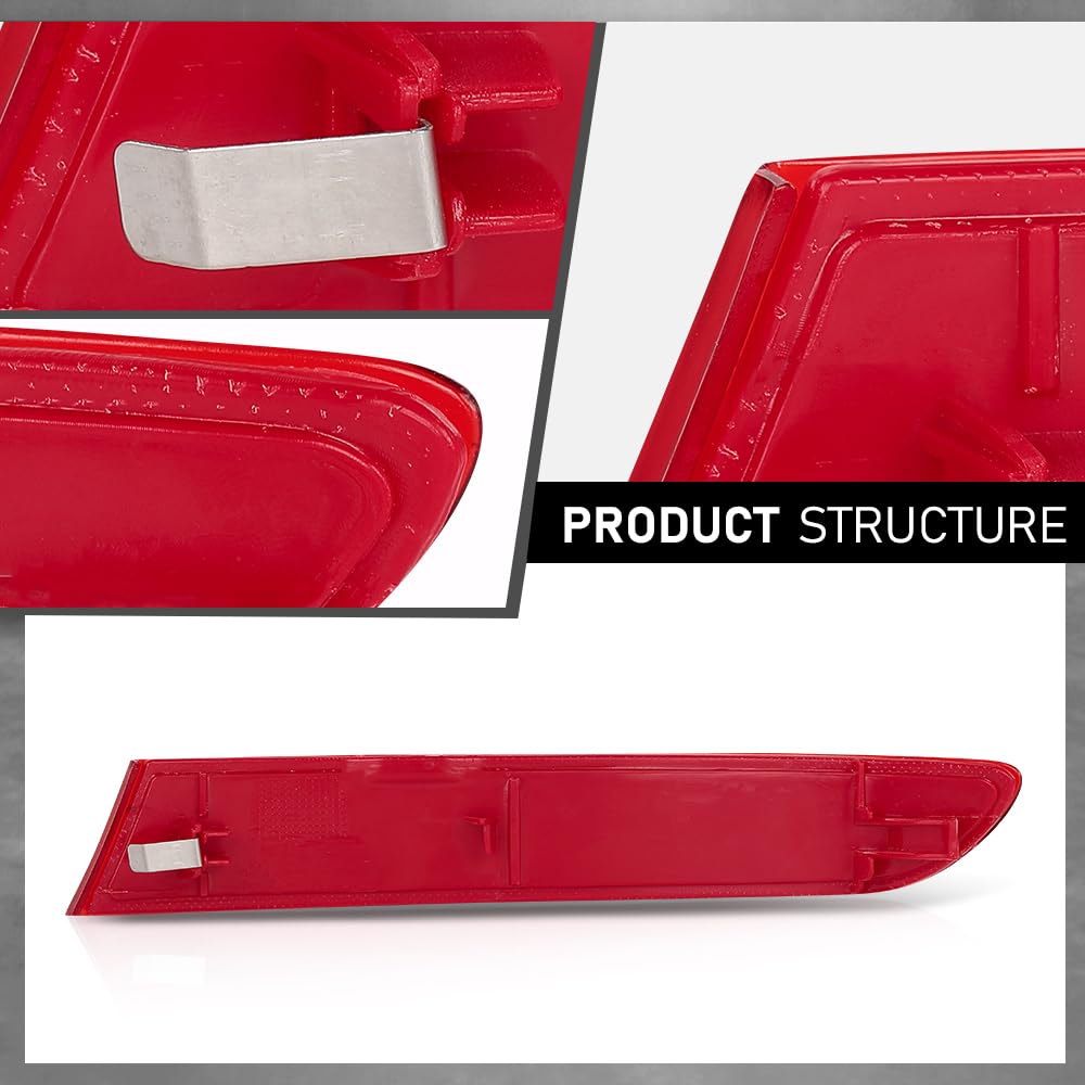 G-PLUS Rear Driver Side Bumper Reflector Compatible with BMW F25 X3 Series sDrive28i xDrive28d xDrive28i xDrive35i 2015-2017 63257352209, 63 25 7 352 209 Red