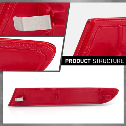 G-PLUS Rear Driver Side Bumper Reflector Compatible with BMW F25 X3 Series sDrive28i xDrive28d xDrive28i xDrive35i 2015-2017 63257352209, 63 25 7 352 209 Red