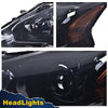 G-PLUS Headlights Compatible With 2013 2014 2015 Nissan Altima 4-Door Sedan Factory Style Automotive Halogen Model Headlamps (Smoky Lens Black Housing Amber Reflector),faros delanteros