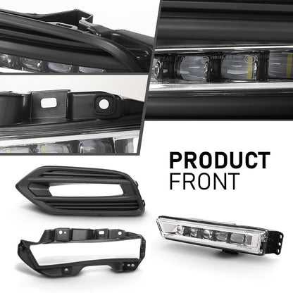 G-PLUS LED Fog Lights w/Wiring + Switch + Covers Set Compatible with Honda HRV HR-V Sport Utility 4-Door 2019-2022 71106T7AJ10,HO1038158,HO2603104 Black