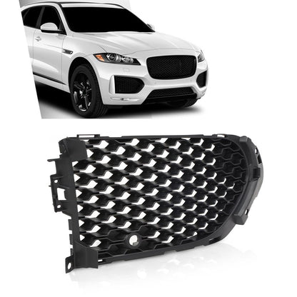 G-PLUS Fog Light Covers Front Passenger Right Side Compatible with Jaguar F-Pace First Edition 2017,Fit Jaguar F-Pace (submodel: R-Sport, S) 2017-2020,Fit for Models with Open Side Mesh