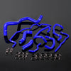 G-PLUS Silicone Radiator Coolant Hose Kit Clamps Compatible With 1999-2006 Volkswagen VW Golf Mk4 Turbo 1.8T Blue