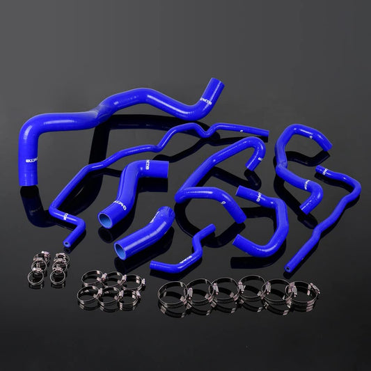 G-PLUS Silicone Radiator Coolant Hose Kit Clamps Compatible With 1994-1998 VW GOLF GTI MK3 VR6 2.8 V6 8PCS Blue