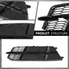 G-PLUS Pair Front Front Fog Light Grille Cover, Compatible with Audi A6 / A6 Quattro / S6 S-Line 2016 2017 2018, Left Driver & Right Passenger Side 2PCS, 4G0807648B, 4G0807647B