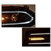 G-PLUS Headlights Assembly Front Headlamp Compatible with Dodge Charger 2015-2021 68214396AD, 68214397AD Clear Lens Black Housing Amber Reflector,Left & Right Bumper Headlamps,faros delanteros