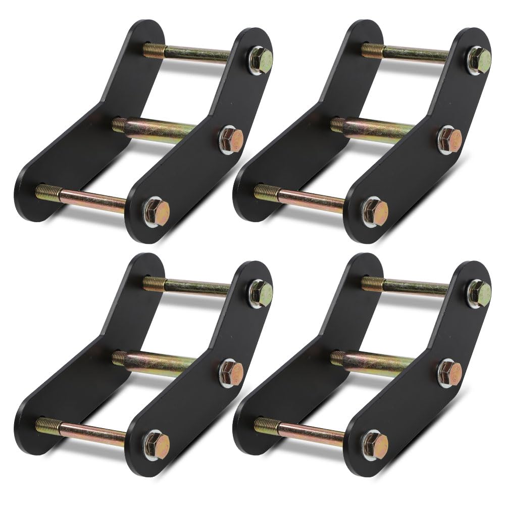 G-PLUS Front and Rear 2" Shackle Relocation Lift Kit Compatible with Jeep Wrangler YJ 1987-1995 Front & Rear 2" Buckle Lift Kit