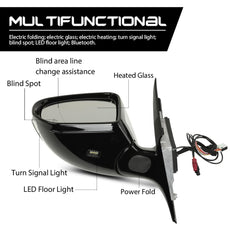 G-PLUS Rear View Mirror for Benz E300 W213 2016-2020 Left Blind Spot White Side View