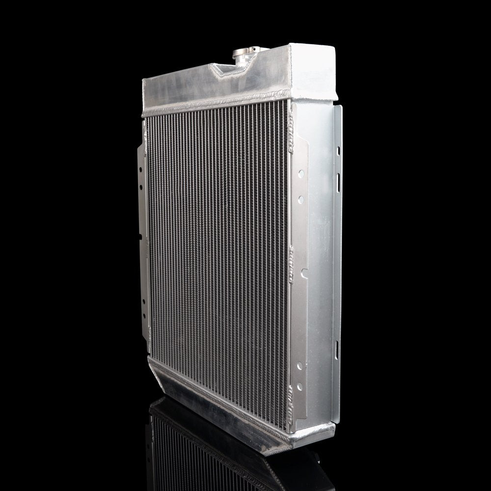 62mm Aluminum Radiator Compatible For FORD MUSTANG/SHELBY V8 L6 MT/AT 64-66 +1 * 16" Fan