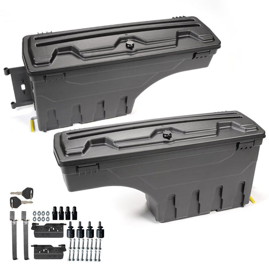 G-PLUS Lockable Truck Bed Storage Toolbox Driver and Passenger Side Compatible with Dodge Ram 1500 2500 3500 2002-2018