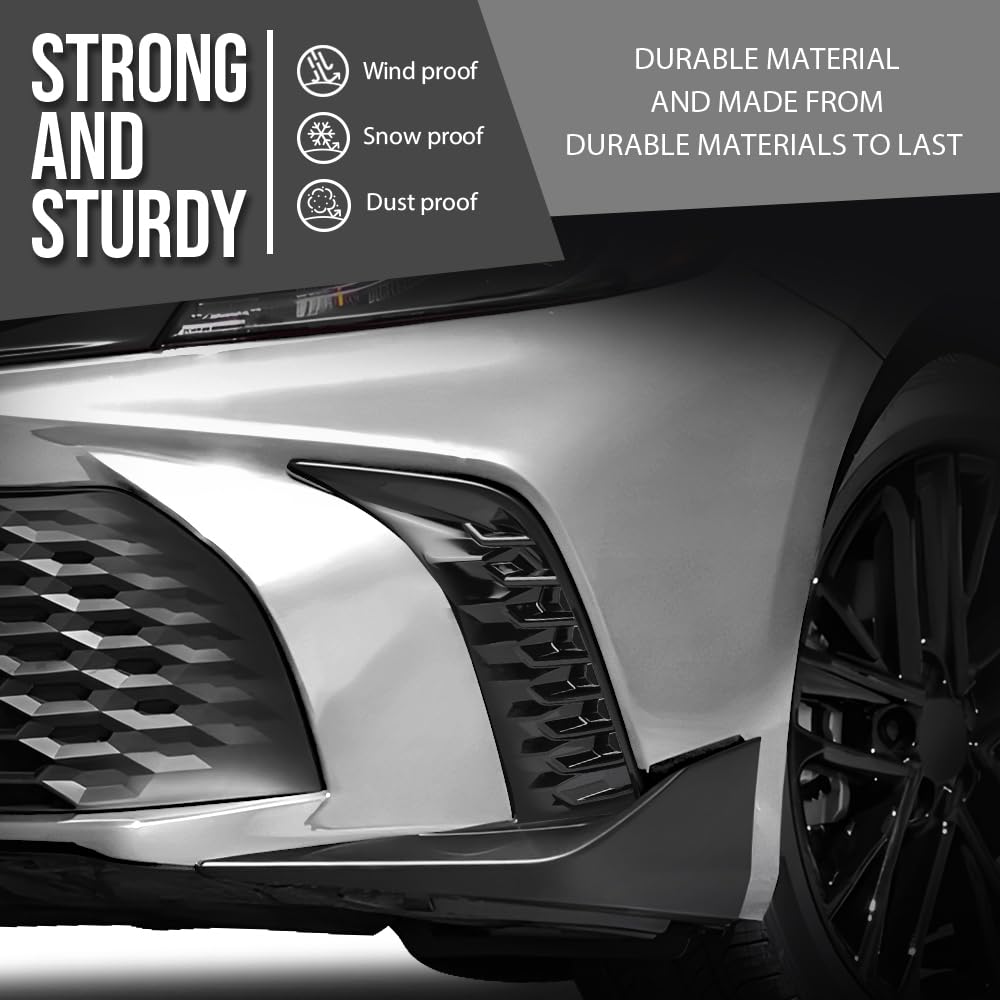 G-PLUS Front Left Bumper Side Trim Molding w/o Sensor Hole Compatible with Toyota Camry SE 2025 TO1038285, 52713AQ020 Glossy Black