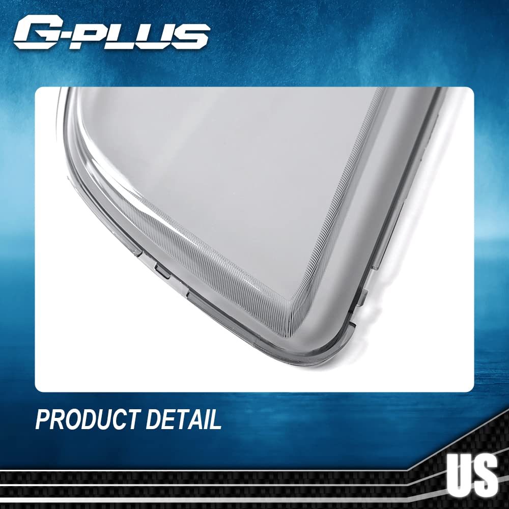 G-PLUS Front Headlight Lenses Cover Compatible with 2005-2009 Mustang,(NOT ForShelby GT500 Models),Chrome Housing A Pair Left & Right Side (Smoky Lens)