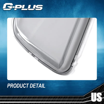 G-PLUS Front Headlight Lenses Cover Compatible with 2005-2009 Mustang,(NOT ForShelby GT500 Models),Chrome Housing A Pair Left & Right Side (Smoky Lens)