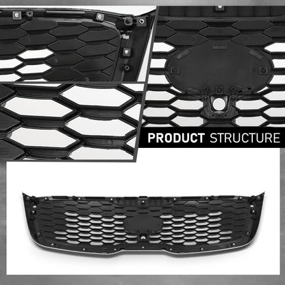 G-PLUS Front Bumper Upper Grille Assembly With Camera Hole Compatible with Kia Sorento 2019-2020 86380-C5800, 86380C5800 Chrome Black