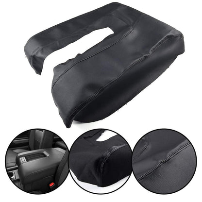 G-PLUS Console Armrest Leather Synthetic Cover Compatible with Toyota Tundra 2014 2015 2016 2017 2018 2019 Black