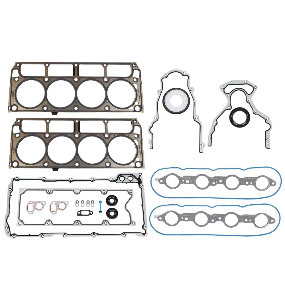 G-PLUS GEN 3 LS Gasket Set/Kit& LS9 Head Gaskets Compatible with GM Chevy LS1 LS6 LQ4 LQ9 4.8L 5.3L 5.7L 6.0L 12558178, BTR73450, 12617944, 12612350