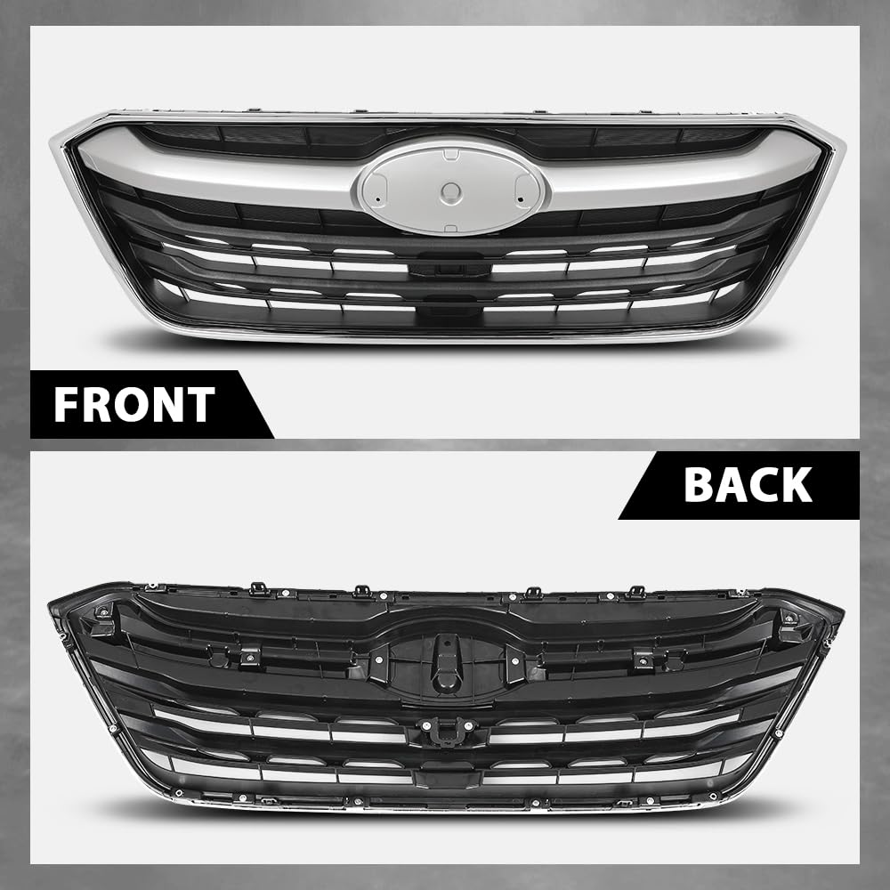 G-PLUS Front Bumper Grille Compatible with Subaru Outback 2020-2022 Chrome Trim Grill 91121AN08A, SU1200189