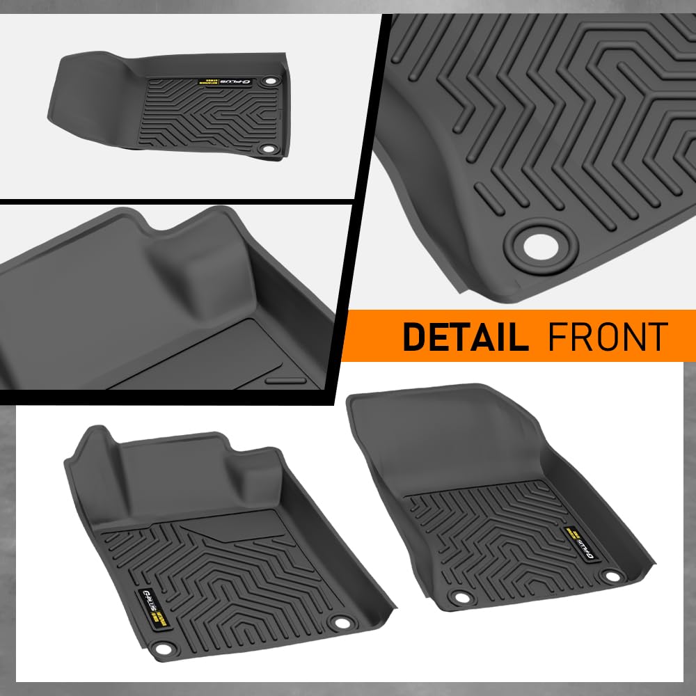 G-PLUS Floor Mats Compatible with Nissan Altima 2019-2025, 1st & 2nd Row Full Set, All Weather Protection TPE Floor Liners Black