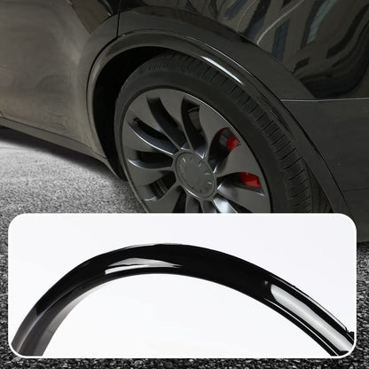 G-PLUS Fender Flares Compatible with Tesla Model Y 2020 2021 2022 2023 2024 Wheel Opening Molding Arch Trim 4PCS Glossy Black