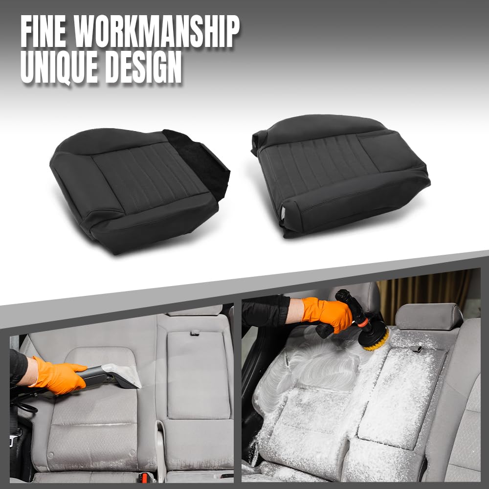 G-PLUS Driver Bottom and Top Seat Cover Compatible with Ford Mustang 2005-2009 Black Car Seat Cover Replacement