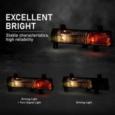 G-PLUS Bumper Parking Lights Pair for Jeep Compass 2017-2021 Clear Lens Close-up View