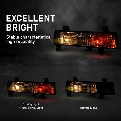 G-PLUS Parking Light Passenger Side Compatible with Jeep Compass 2017-2021 55112720AB, CH2521147 Clear Lens