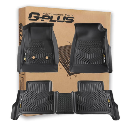 G-Plus Floor Mats Compatible with Chevy Colorado/GMC Canyon Crew Cab 2015-2022 Crew Cab All Weather Full Cover Protection TPE 3 Piece,Black