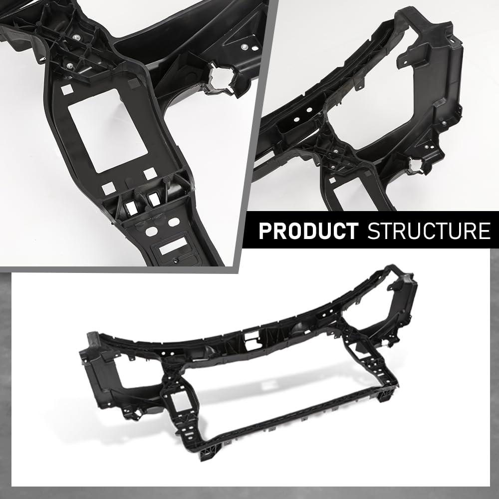 G-PLUS Radiator Support Panel Black, Compatible with Audi A8 2010-2018, 4H0805594E