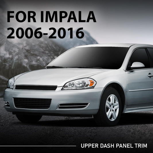 G-PLUS Upper Dash Panel Trim w/Sensor Hole Compatible with Chevy Impala 2006-2016 Defrost Vent Panel Bezel 10388101, 25808816 Black