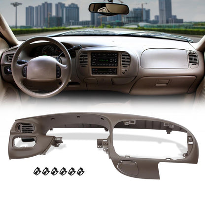G-PLUS Dash Pad Bezel Compatible with Ford F150/ Expedition 1997 1998 1999 2000 2001 2002 2003 Dash Trim Bezel (Matte Brown)