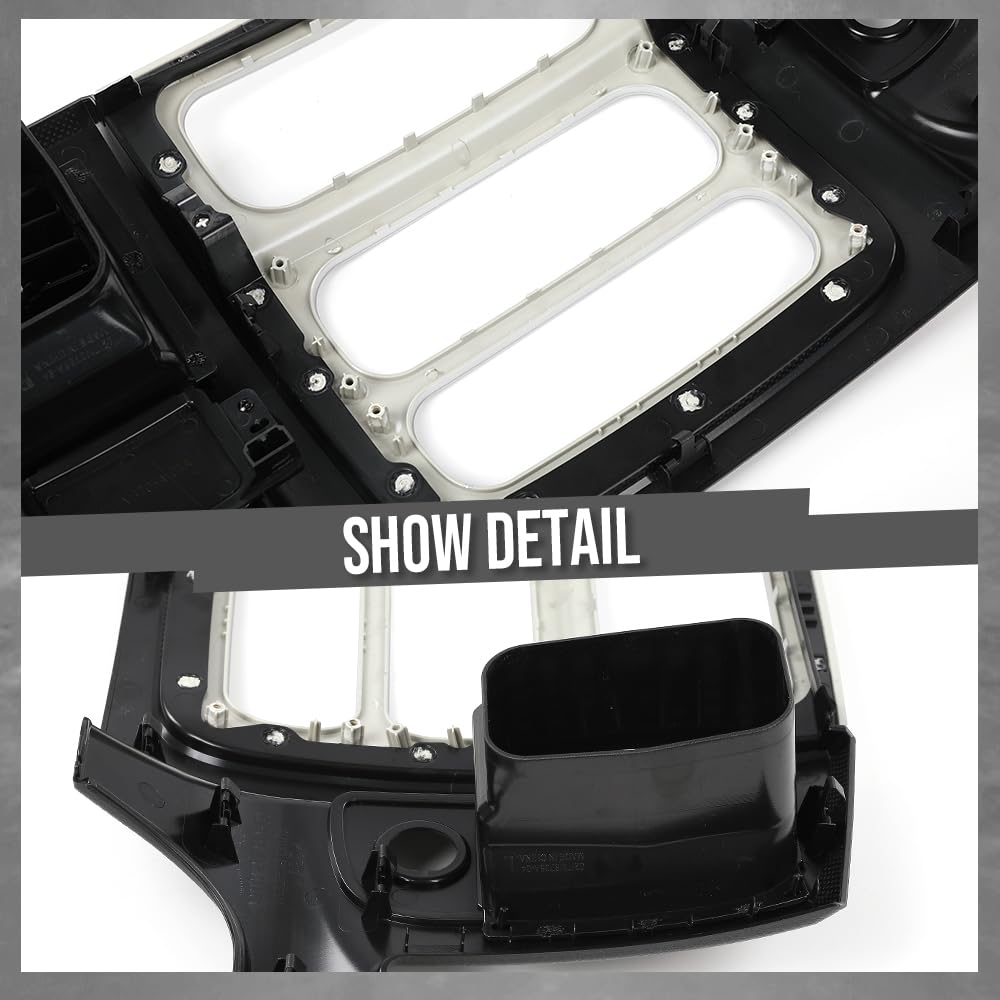 G-PLUS Center Dash Radio Bezel Climate Trim Panel Compatible with Dodge Ram 1500 2002-2005/ Ram 2500 3500 2003-2005 (w/Vents, w/o Storage)