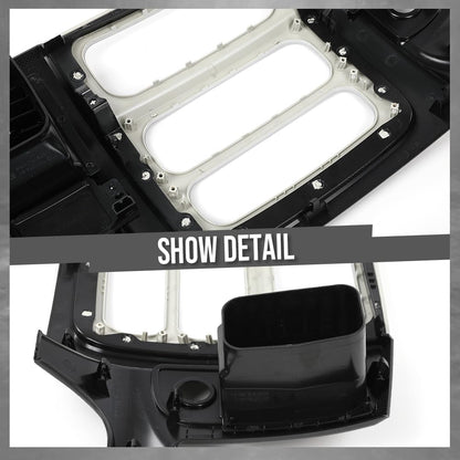 G-PLUS Center Dash Radio Bezel Climate Trim Panel Compatible with Dodge Ram 1500 2002-2005/ Ram 2500 3500 2003-2005 (w/Vents, w/o Storage)