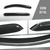 G-PLUS in-Channel Window Ventvisor Sun Rain Guards Side Wind Deflector Compatible with Toyota Tundra Crewmax Cab 2007-2021 Not Fit Double Cab Smoky