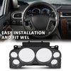 G-PLUS Gauge Cluster Lens Cover Trim Chrome Compatible with Chevy Silverado GMC Sierra Tahoe 2007-2013 10-0004B Black