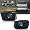 G-PLUS LED Headlights Assembly Headlamps Left Right Compatible with Dodge Ram 1500 2006-2008,Fit Dodge Ram 2500 3500 2006-2009 Smoke Lens Black Housing Clear Reflector,faros delanteros