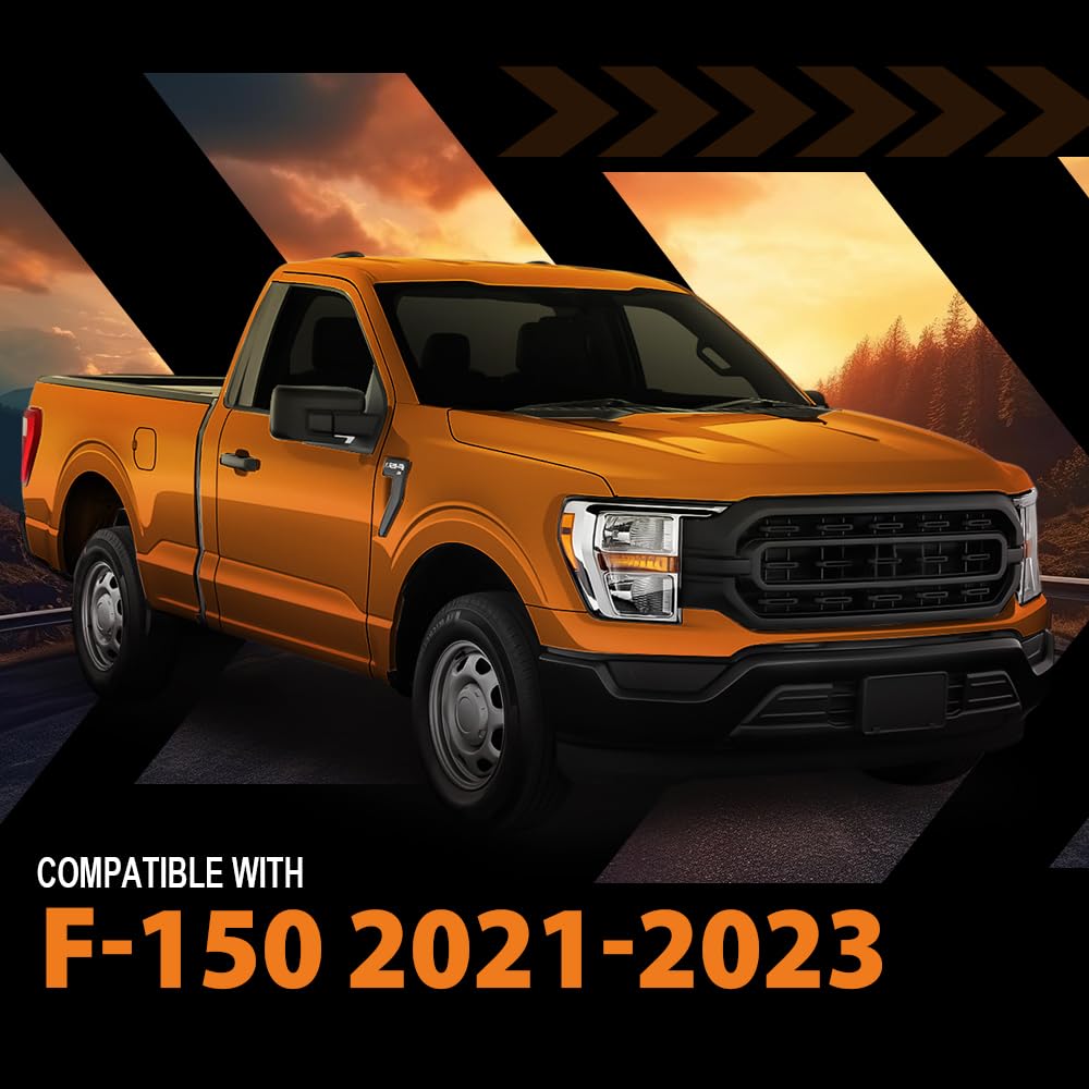 G-PLUS Front Right Passenger Side Fender Compatible with Ford F150 2021-2023 FO1241337, ML3Z16005A-PFM Black