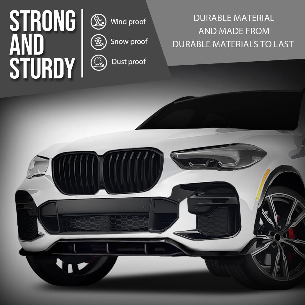 G-PLUS Front Bumper Lip Splitter Spoiler Compatible with BMW X5 Model 2019-2023 with M Sport Package Only, Not Fit X5M or Model Without M Sport Package Front Bumper Lip Splitter Glossy Black