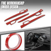 G-PLUS 4Pcs Inner Door Handle Trim Cover Strip Gloss Red Carbon Fiber Compatible with Jeep Grand Cherokee 2011-2021