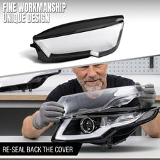 G-PLUS Headlight Lens Cover for Audi A7 RS7 2016-2018 Left Clear Additional Angle