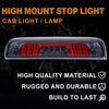 G-PLUS Rear LED Third Brake Light Compatible With 2014-2018 Chevy Silverado/GMC Sierra1500/2500HD/3500,3RD Cargo Led Tail Lamps Chrome Housing,Smoky Red lens