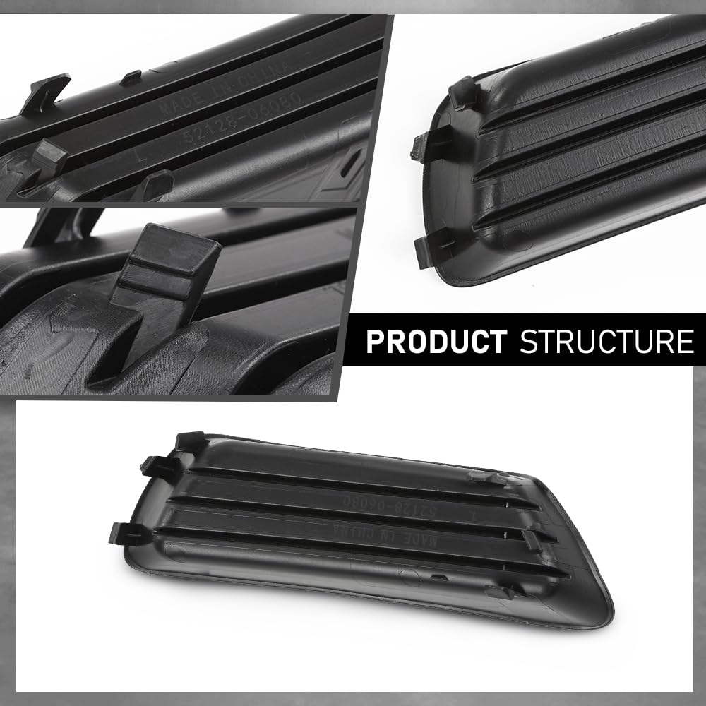 G-PLUS Left Fog Light Cover Compatible with Toyota Camry 2007-2009, Without Fog Light Hole 5212806050, TO2598103