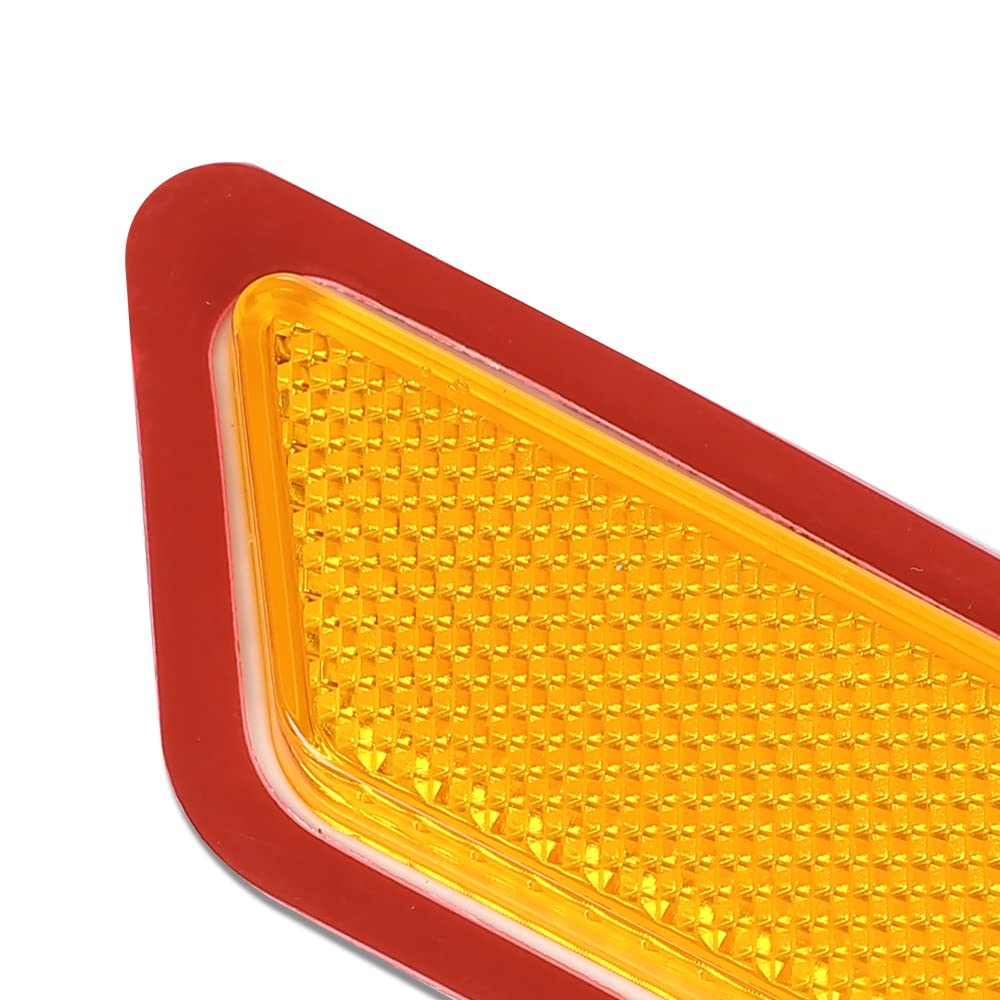 G-PLUS Bumper Reflector Compatible with 2012-2015 BMW 328i,63147274522, BM2555102, 63147274521,BM2554102 Front Driver & Passenger Side (Orange)