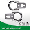G-PLUS Tow Hook Parts Set Compatible with 2009-2021 F150 with Hardware Front Kit Pair (Silver)