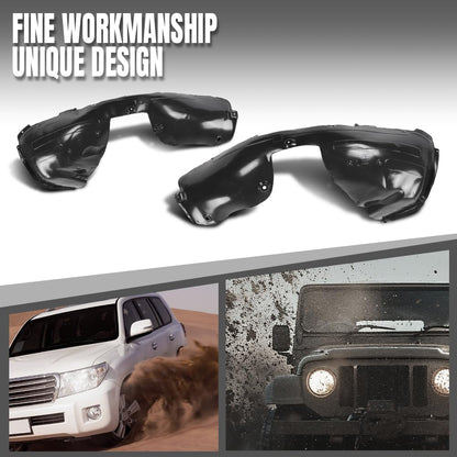 G-PLUS Front Fender Liner Set Left Right Side Compatible with Honda HR-V 1.8L 2019-2022 74100T7WA20, 74150T7WA20 Black