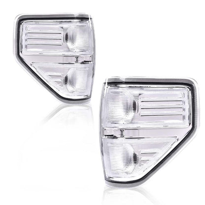 G-PLUS Tail Lights w/Bulb Compatible with Ford F150 2009-2014(Not Fit Ogriginal Model with LED Tail Lamp) White lens luces traseras, faros traseros Brake Lamps Left & RightAssembly
