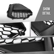 G-PLUS Grille Set 2PCS for Ford Mustang GT 2024-2025 Black Additional Angle